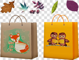 Two Grocery Bags With Handles   Bag  HD Png Download