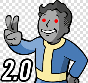 Transparent Pip Boy Png   Vault Boy Thumbs Up No Background  Png Download