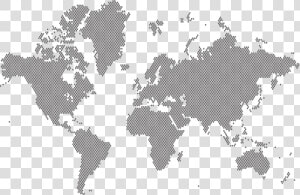 Prismatic Hexagonal World Map 6 No Background Clip   World Map Grayscale Background  HD Png Download