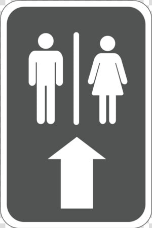 Toilet Signage Arrow Down  HD Png Download