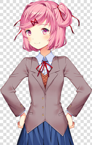 Yuri Ddlc Sprite Download   Doki Doki Literature Club Natsuki Png  Transparent Png