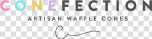 Conefection Artisan Waffle Cone Logo   Calligraphy  HD Png Download