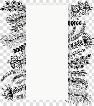 Hand Painted Wildflower Weed Decoration Title Box   Hand Drawn Leaf Frame  HD Png Download