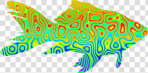 Psychedelic Icons Png Free   Trippy Fish  Transparent Png