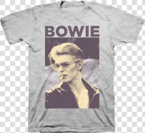 David Bowie Smoking Silver Grey T shirt   David Bowie Smoking T Shirt  HD Png Download