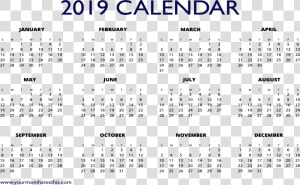 Calendar Png Image   2019 Printable Calendar One Page  Transparent Png