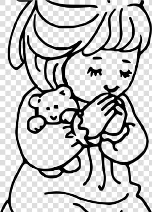 Child Praying Drawing Coloring Page Bitslice Me To   Pray Clip Art Black And White  HD Png Download