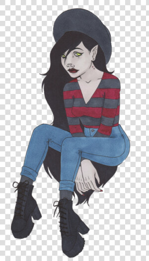 Catface Marceline  Adventure Time  Ms  Finn Jake   Sitting  HD Png Download