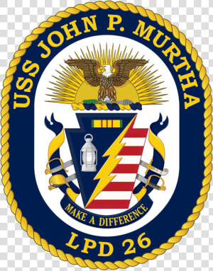 Uss John P Murtha Crest  HD Png Download