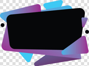 Black Banner With Blue Pink Gradient Abstract  HD Png Download