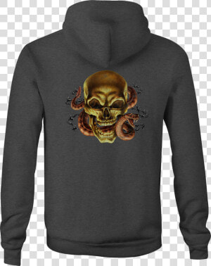 Zip Up Hoodie Skull Snake Barbed Wire Hooded Sweatshirt   Hoodie  HD Png Download