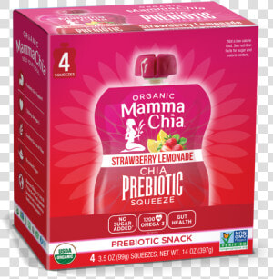 Chia Prebiotic Squeeze 4 pack   Mamma Chia Chia Prebiotic Squeeze  HD Png Download