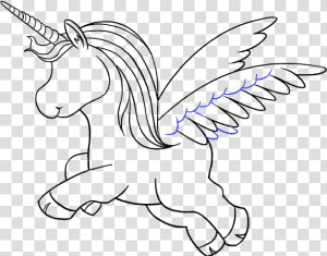 How To Draw Unicorn   Unicorn Clipart Black And White  HD Png Download