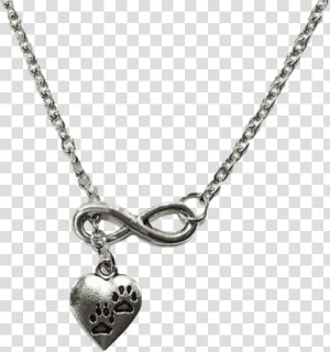 Cat Paw Print Heart Necklace   Necklace  HD Png Download