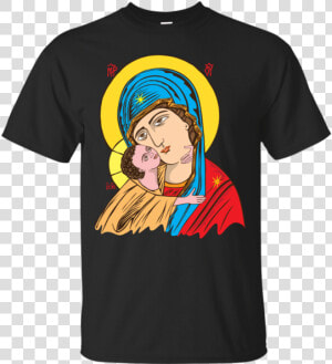 Virgin Mary And Little Christ Virgin Mary T Shirt  amp    Harry Potter Stranger Things Shirt  HD Png Download