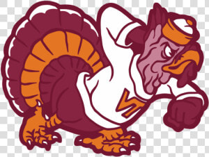 Virginia Tech Fighting Gobbler Logo  HD Png Download