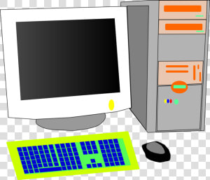 Old Monitor Crt Desktop Computer  HD Png Download