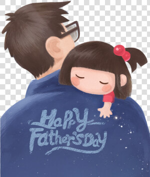 Fathers Day Background Png   Fathers Day Father And Daughter Cartoon  Transparent Png