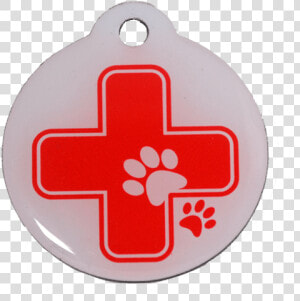 Chapa Grabada Para Perro Inoxidable Alerta Medica   Cross  HD Png Download