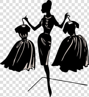 Black  Model  Slim  Thin  Two  Lady  Silhouette  Design   Fashion Clip Art  HD Png Download