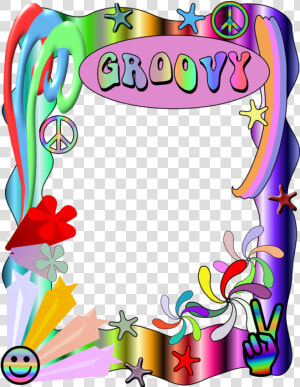 Hippie Clipart Border   Hippie Frame Png  Transparent Png