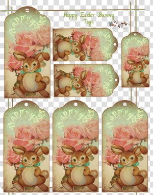 Happy Easter Clipart Classy   Free Vintage Easter Tag Printables  HD Png Download