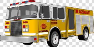 Camión De Bomberos 06   Yellow Fire Truck Clipart  HD Png Download