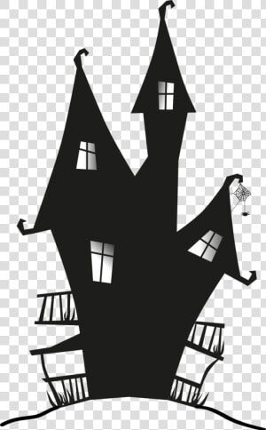 Dead Tree Silhouette Tim Burton Haunted House   Tim Burton Haunted House  HD Png Download