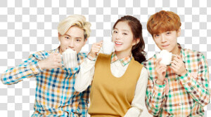 Exo  Luhan  And Suho Image   Suho And Irene Edit  HD Png Download