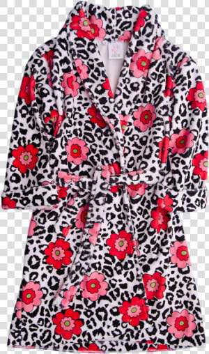 Juju  amp  Jack Leopard Rose Robe   Floral Design  HD Png Download