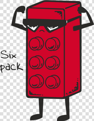 Six Pack Brick   Lego Six Pack  HD Png Download