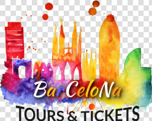 Barcelona Tours  amp  Tickets   Barcelona Skyline Art Png  Transparent Png