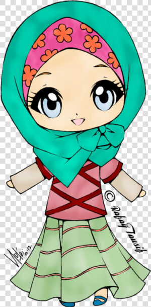 Muslim Girl Clipart Cute   Cute Muslim Girl Cartoon  HD Png Download