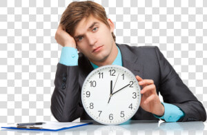 Person Looking Alarm Clock   Png Download   Person Looking At A Clock  Transparent Png