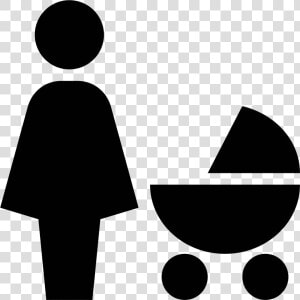 The Icon Shows A Mother Standing Next To Her Baby In   Baby And Mother Icon Png  Transparent Png