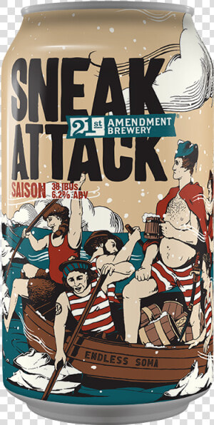 Sneak Attack Saison   21st Amendment Brewery  HD Png Download