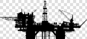 Offshore Oil Rig Silhouette  HD Png Download