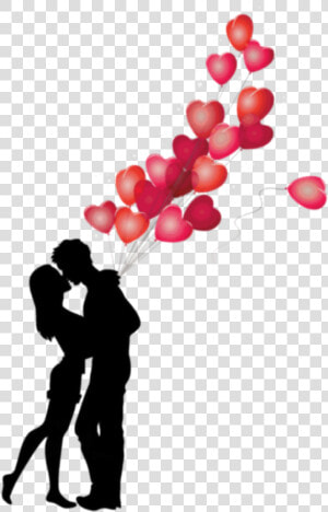  love  hearts  silhouette   Romantic Love Transparent Png  Png Download