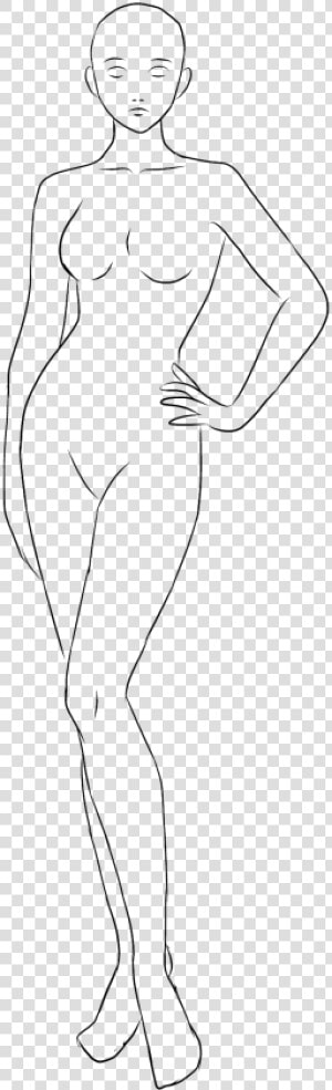 Female Drawing Outline   Female Base For Drawings  HD Png Download