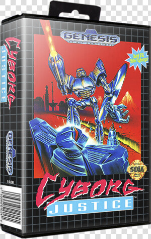 Cyborg Justice Sega Genesis Art Box  HD Png Download