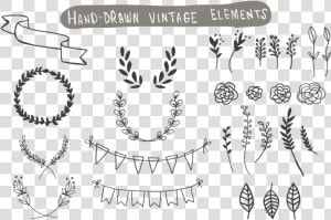 Clip Art Free Retro Vectors   Hand Drawn Doodles Png  Transparent Png