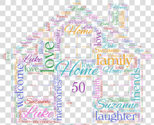 1 Sur 4 Personalised Word Art New Home Family House   Design  HD Png Download