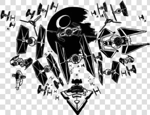 Drawing Spaceships Star Wars   Star Wars Naves Stencil  HD Png Download