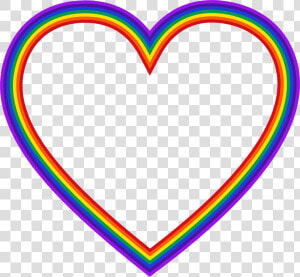 Heart love symmetry   Rainbow Heart Png Transparent  Png Download