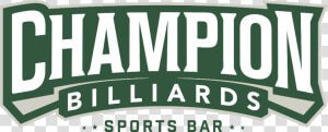 Champion Billiards Sports Bar   Champions Billiards Sports Bar  HD Png Download