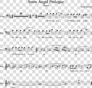 Snow Angel Prologue Sheet Music Composed By Sarah Quartel   Mighty To Save Score  HD Png Download