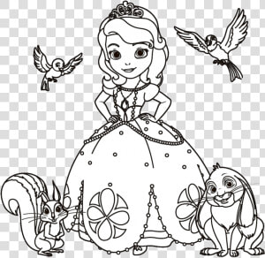 Princesinha Sofia Para Colorir   Princesa Sofia Para Colorear  HD Png Download