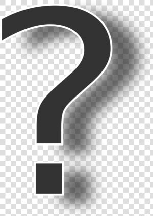 Question Mark On A White Background   Black Shadow With Question  HD Png Download