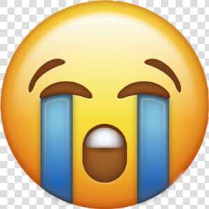 Loudly Crying Emoji Png   Iphone Crying Emoji Transparent  Png Download