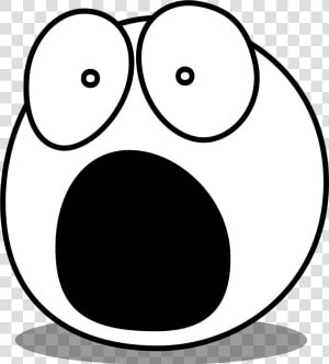 Buddy Frightened Clip Arts   Scared Face Clipart Black And White  HD Png Download